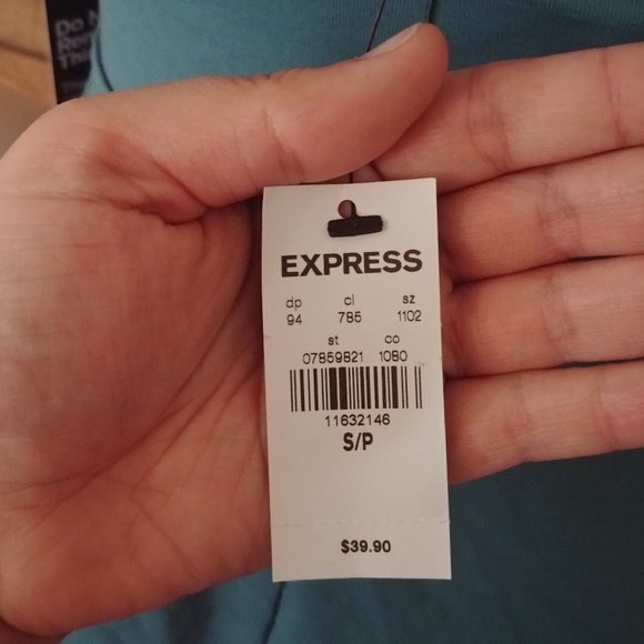 Express Blue Sleevless and Backless Dress - Picture 7 of 9